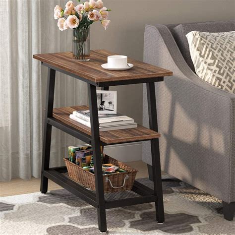 Industrial End Table Tribesigns 3 Tier Vintage Bed Side Table Night