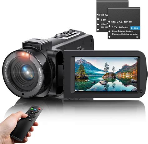 Peawolcy Video Camera Camcorder Full Hd 1080p 36mp 30fps Digital