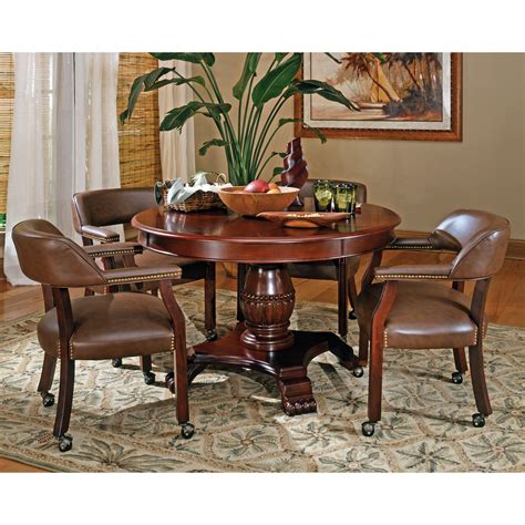Explore our collection of upholstered, wood and leather side chairs & arm chairs to save on trending styles. Steve Silver 5 Piece Tournament Dining Game Table Set with ...