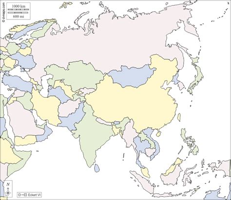 Mapa Mudo De Asia En Color Para Imprimir Vrogue Co