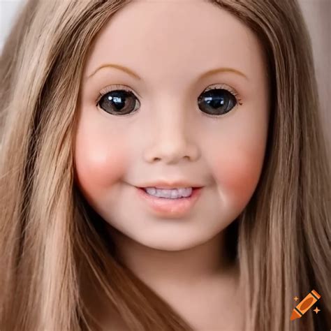 Portrait Of A Realistic American Girl Doll On Craiyon