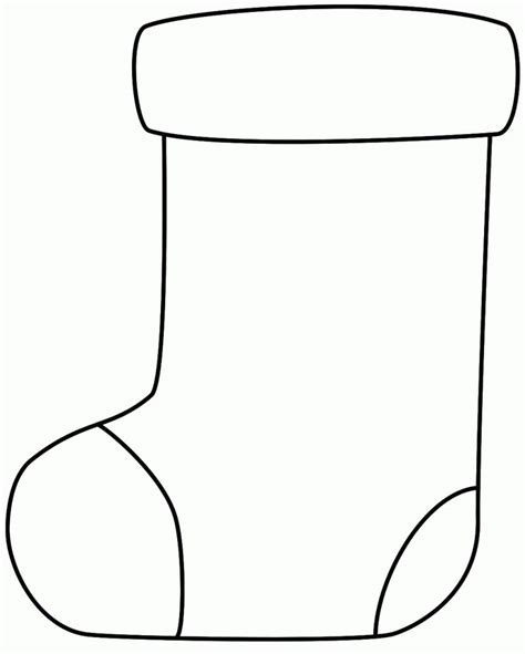 Christmas Stocking Coloring Sheet Stockings Pages 100 T Socks