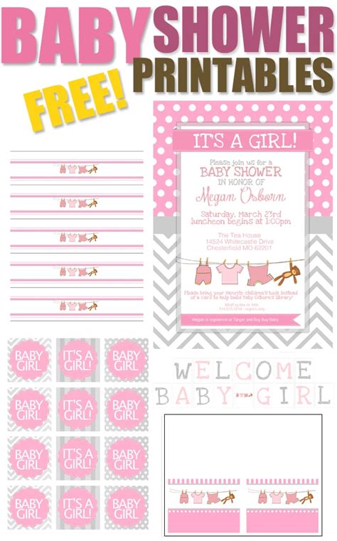 Baby shower decorating ideas don't have to be complicated. Baby Girl Shower Free Printables - How to Nest for Less™