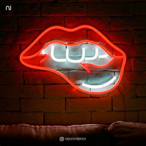 Lips Neon Sign Aesthetics Glow Led Light Neongrand