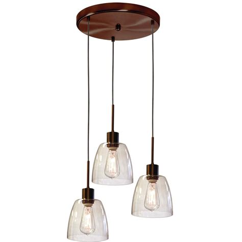 Due to its shape, circular due to its shape, circular provides even lighting even for a larger space. Filament Design 3-Light Oil-Brushed Bronze Pendant-CLI-DN917230 - The Home Depot