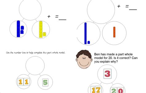 Year 1 Part Whole Models And Adding Within 20 Teaching Resources