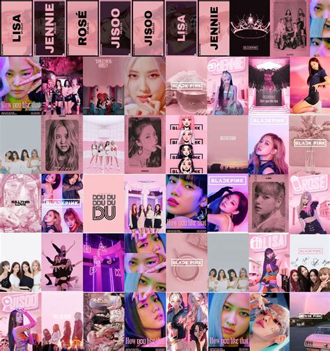 Blackpink Wall Collage Kit Pink Decor Tumblr Kpop A5 Size Etsy In
