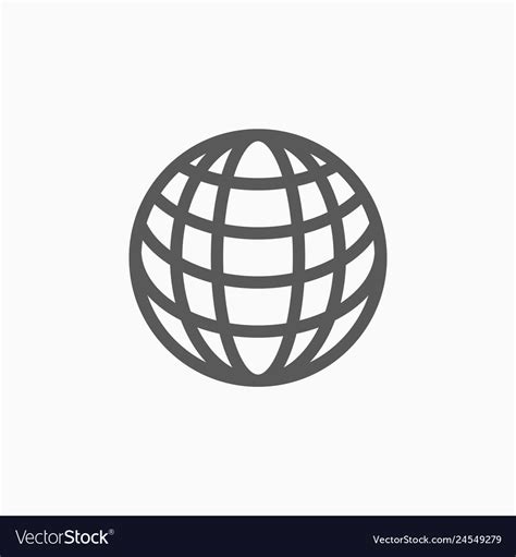 Global Icon Royalty Free Vector Image Vectorstock