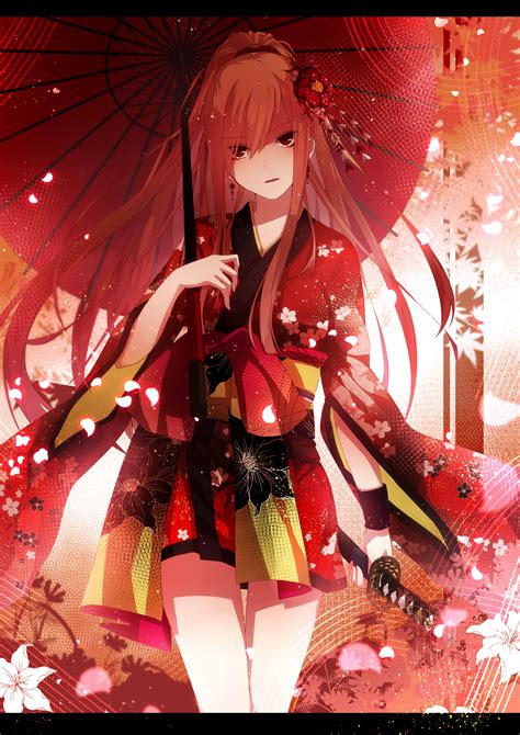 Fondos De Pantalla Ilustración Anime Chicas Anime Rojo Caracteres