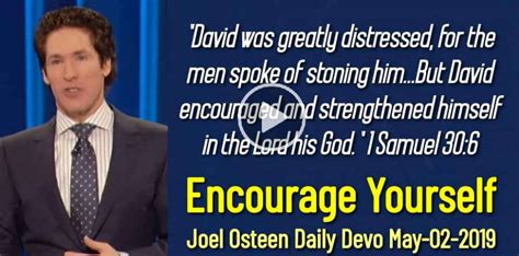 Joel Osteen May 02 2019 Daily Devotion Encourage Yourself