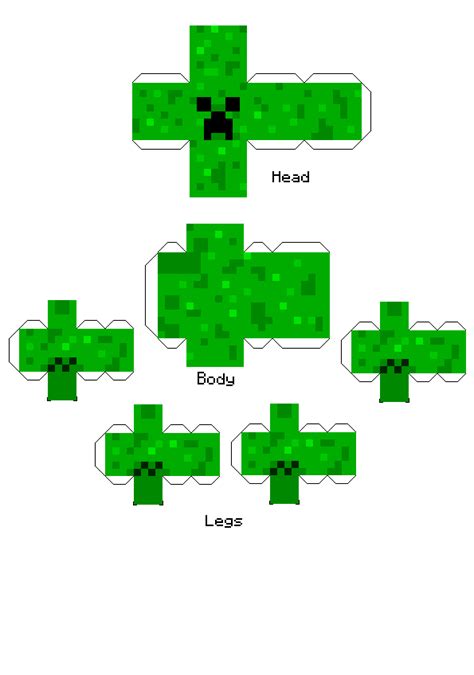 15 Minecraft Creeper Cutout Papercraft Printable Paper Crafts Images