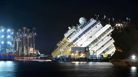 Costa Concordia Shipwreck Pulled Upright Off Italian Island Of Giglio