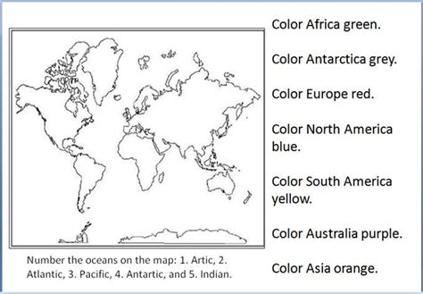 geography blog geography worksheets continents  oceans
