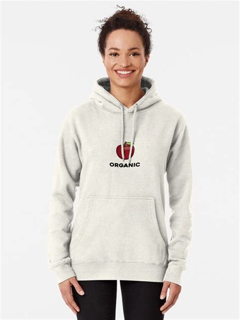 Red Apple Organic Pullover Hoodie Sweatshirt Outfit Graphic