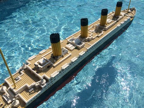 Titanic Sinking Lego In Water