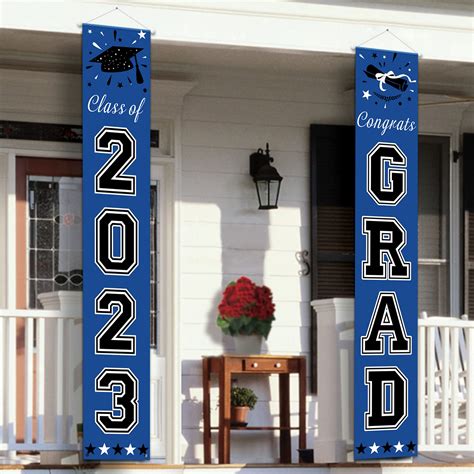 Buy Dazonge Blue Graduation Party Decorations 2023 Congrats Grad Porch