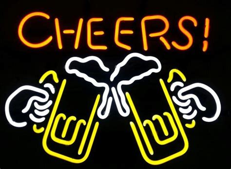 2017 Cheers Real Glass Neon Light Sign Beer Bar From