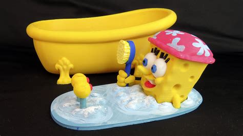 Spongebob Bath Fanart 3d Models Download Creality Cloud