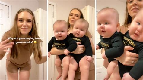 Tiny Mom Shows Off Adult Sized Twin Babies In Viral Tiktok