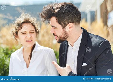 Two Young Business People As A Team In Dialogue Stock Image Image Of