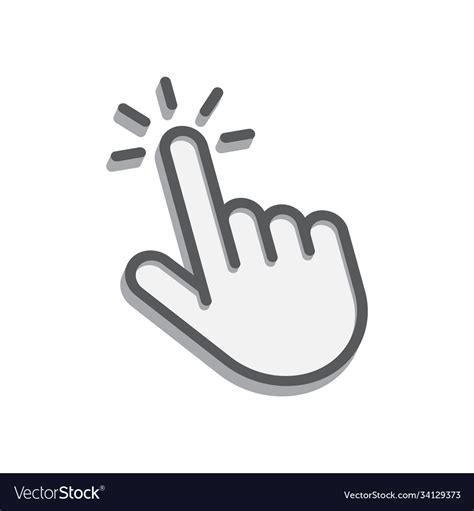 One Finger Tap Icon Isometric Image On A White Vector Image