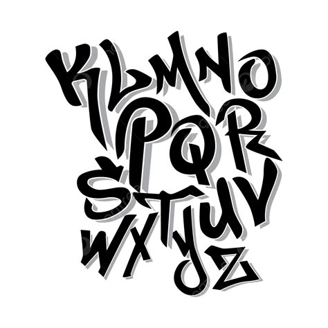 Graffiti Font Hand Written Vector Alphabet Stock Vect