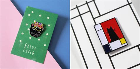 Enamel Pins By Nia Gould Reimagine Famous Artists Colossal