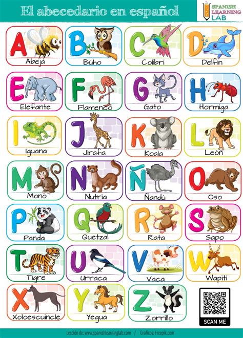 Spanish Alphabet Pronunciation And Examples Spanish Learning Lab