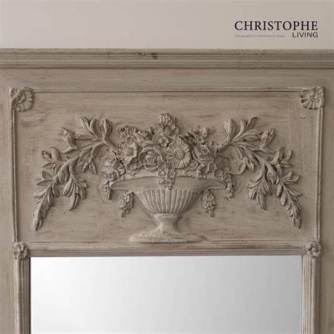 French Wall Mirror In Antique Grey Christophe Living