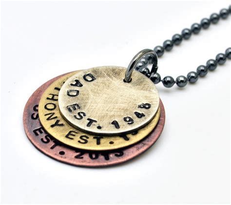 From practical presents to sentimental and funny gifts, browse these unique the ultimate gift for new dads? Dad Necklace Personalized, Mixed Metal,New Dad, Men ...