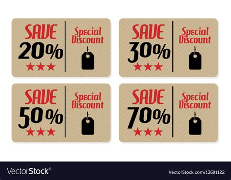 Coupons Royalty Free Vector Image Vectorstock
