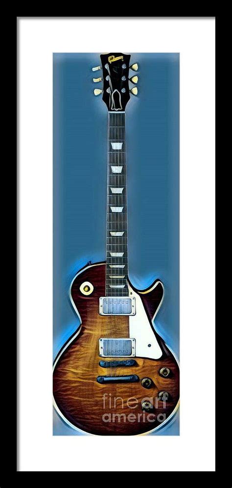 Gibson Les Paul Guitar The Collector Framed Print By Scott D Van