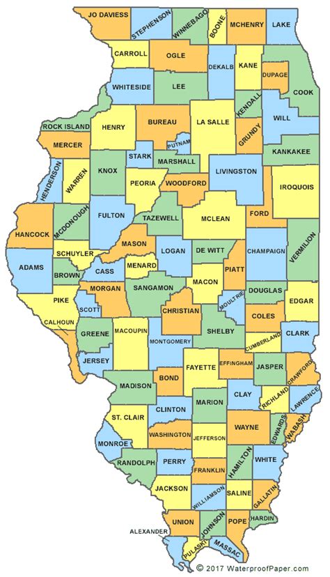 Illinois County Map Il Counties Map Of Illinois