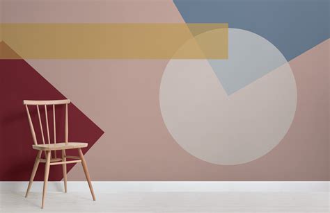 Bauhaus Style Wallpaper Bold Geometric Shapes
