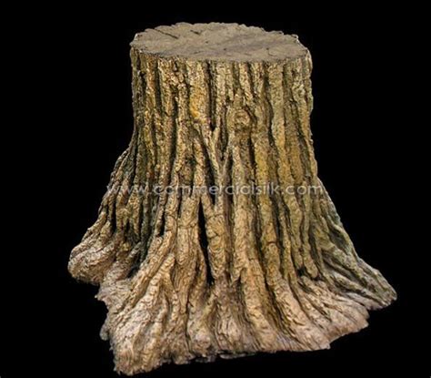 Artificial Tree Stump Is Created By Commercial Silk Intl With Detailed