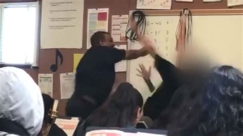 Classroom Brawl Between Teacher And Student Caught On Camera