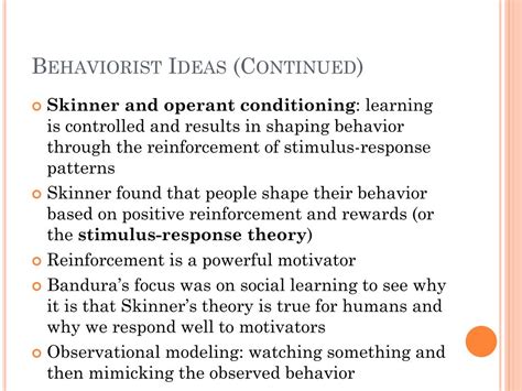 Ppt The Behaviorist Theory Powerpoint Presentation Free Download