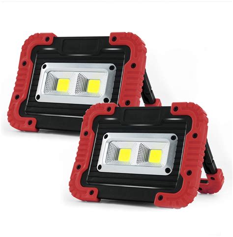 2 Cob 1500lm Rechargeable Led Work Light Waterproof Job Light With