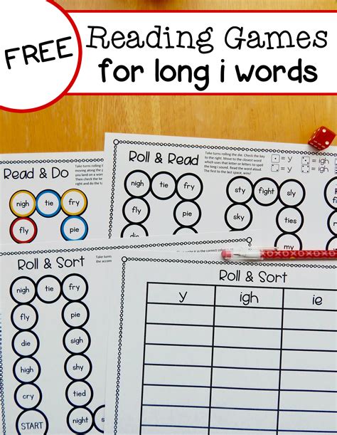 Free long i reading games for y, ie, and igh words - The Measured Mom