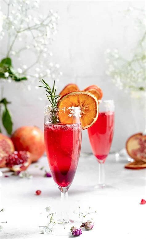 Sparkling Pomegranate Cocktail Baked Ambrosia
