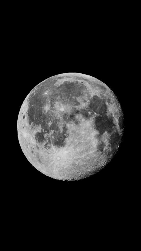 Download Wallpaper 1350x2400 Moon Full Moon Night Space Dark Iphone