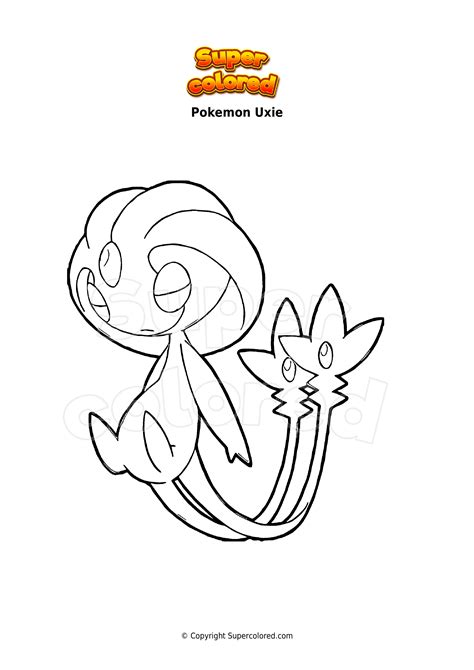 Uxie Pokemon Coloring Page For Kids Free Pokemon Printable Coloring