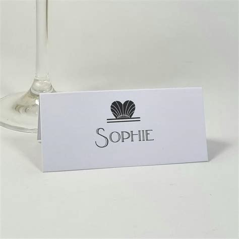 Art Deco Place Cards Great Gatsby Themed Party Guest Place Name Cards