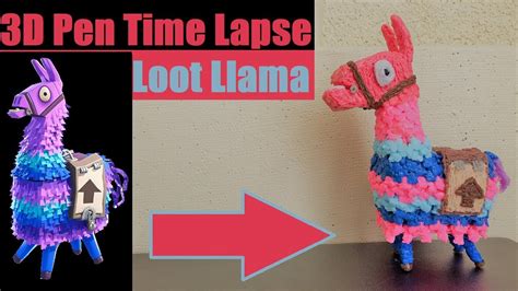 3d Pen Time Lapse Loot Llama Fortnite Battle Royale Youtube