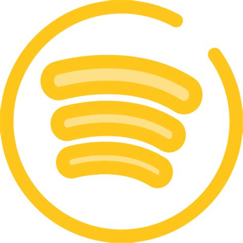 Spotify Monochrome Yellow Icon