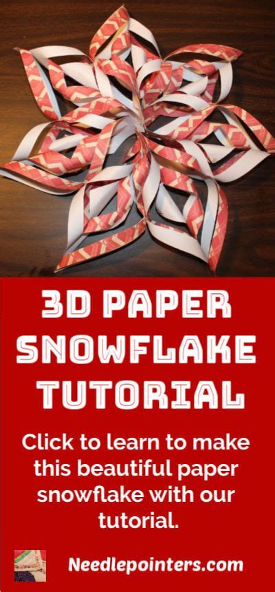 How to make a 3D Paper Snowflake | Needlepointers.com | 3d paper snowflakes, Paper snowflakes ...