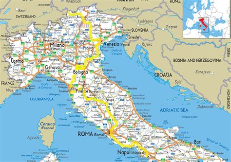 Mapa De Italia Viajar A Italia Detailed Map Of Italy Map Of Italy