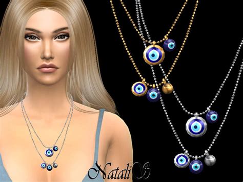 Evil Eyes Beads Necklace By Natalis At Tsr Sims 4 Updates
