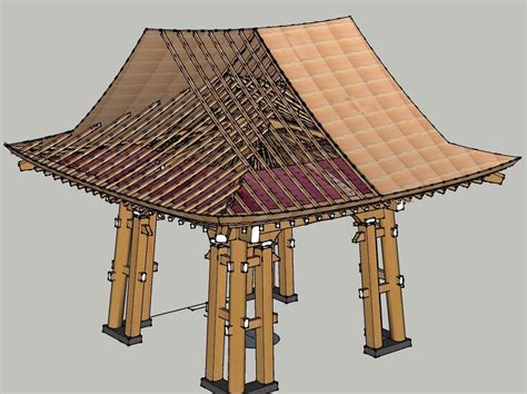 Japanese Belltower Japanese Architecture Roof Shapes Pergola