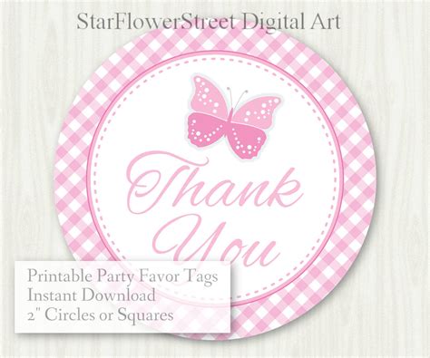 Beautiful invitations anyone can create. Butterfly Baby Shower Favor Tags Baby Girl Pink thank you